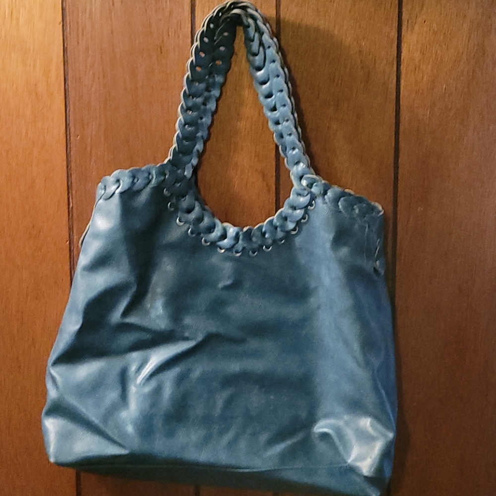 Beautiful ocean blue hobo tote bag!